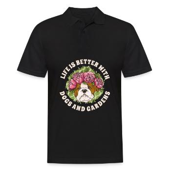 Hobby jardinier chiot de jardin chien de jardin - Polo Homme - noir - Devant - Kai (181cm)