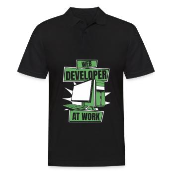Web Entwickler Webdeveloper Cool - Männer Poloshirt - Schwarz - Vorne - Kai (181cm)