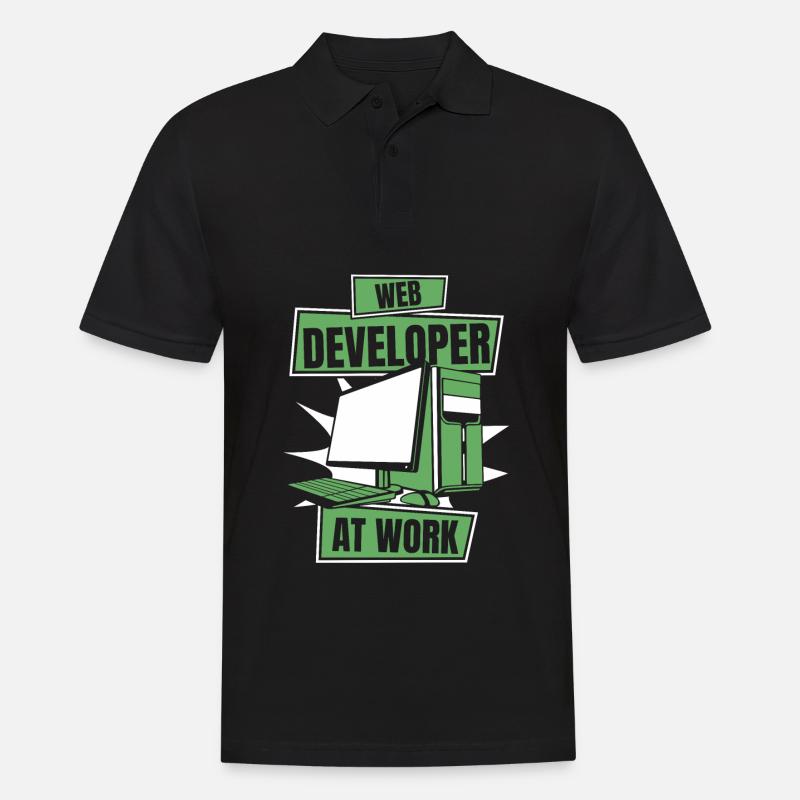 Web Entwickler Webdeveloper Cool - Männer Poloshirt - Schwarz