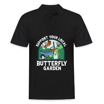 Hobbygärtner Garten Monarch - Männer Poloshirt - Schwarz - Vorne - Kai (181cm)