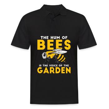 Hobby gardener garden cute garden bees - Men's Polo Shirt - black - Front - Kai (181cm)