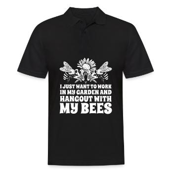 Jardinier amateur jardin abeilles de jardin - Polo Homme - noir - Devant - Kai (181cm)