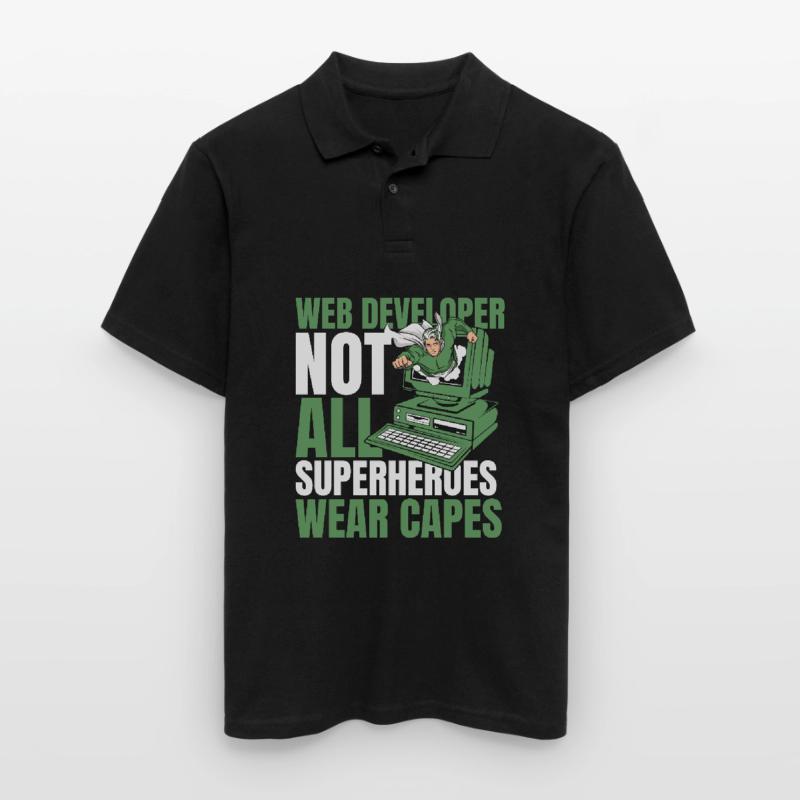 Web Developer Web Developer Superhero Men's Polo Shirt