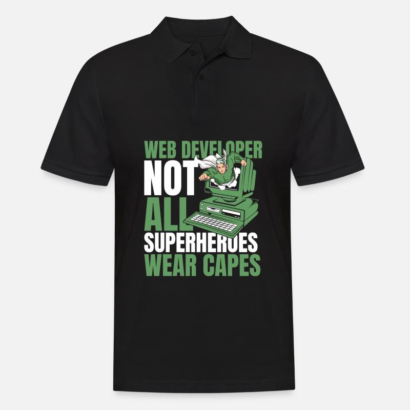 Web Developer Web Developer Superhero - Men's Polo Shirt - black