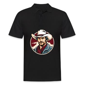 Rodeo Cowboy Ranch Cowboy - Men's Polo Shirt - black - Front - Kai (181cm)