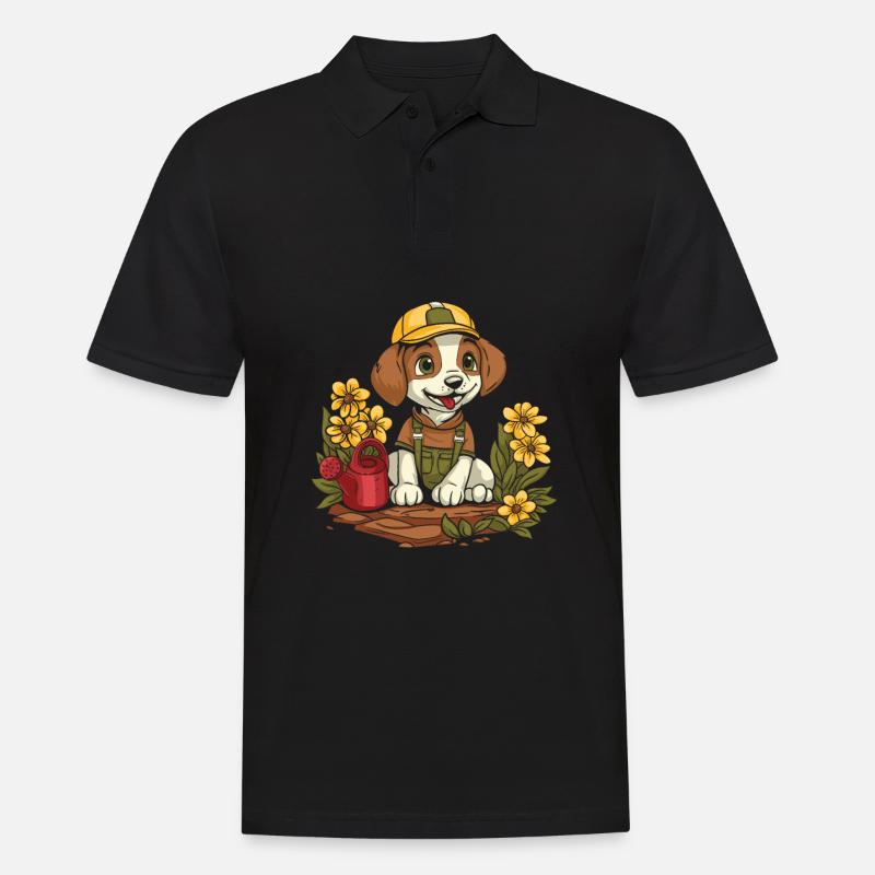 Hobbygärtner Garten Gartenhund - Männer Poloshirt - Schwarz