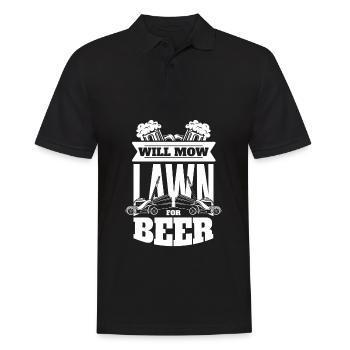 Hobby Gardener Garden Funny Garden Bière - Polo Homme - noir - Devant - Kai (181cm)