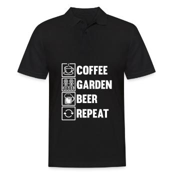 Hobbygärtner Garten Kaffee Gartenbier - Männer Poloshirt - Schwarz - Vorne - Kai (181cm)