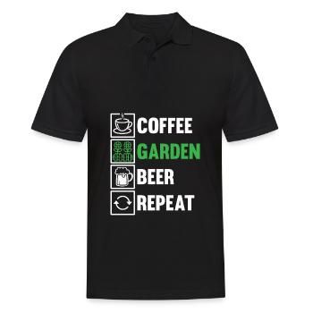 Hobby Gardener Garden Coffee Garden Bière - Polo Homme - noir - Devant - Kai (181cm)