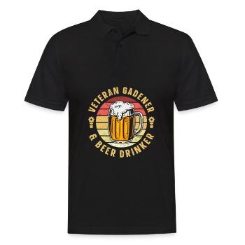 Hobby Gardener Garden Funny Garden Bière - Polo Homme - noir - Devant - Kai (181cm)