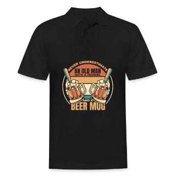 Hobby Gardener Garden Funny Garden Bière - Polo Homme - noir - Devant - Kai (181cm)