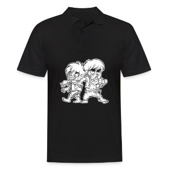 Zombie Halloween Creepy - Men's Polo Shirt - black - Front - Kai (181cm)