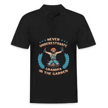 Hobbygärtner Garten Großvater Garten Opa - Männer Poloshirt - Schwarz - Vorne - Kai (181cm)