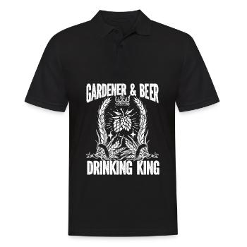 Hobby Gardener Garden King Garden Bière - Polo Homme - noir - Devant - Kai (181cm)
