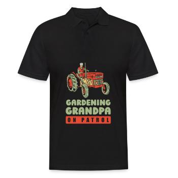 Hobbygärtner Garten Großvater Garten Opa - Männer Poloshirt - Schwarz - Vorne - Kai (181cm)