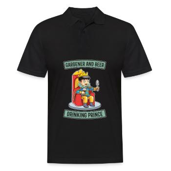 Hobby Gardener Garden Prinz Garden Bière - Polo Homme - noir - Devant - Kai (181cm)