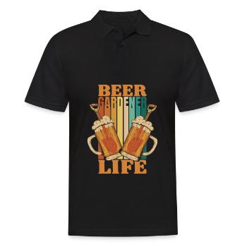 Hobby Gardener Garden Garden Beer - Men's Polo Shirt - black - Front - Kai (181cm)