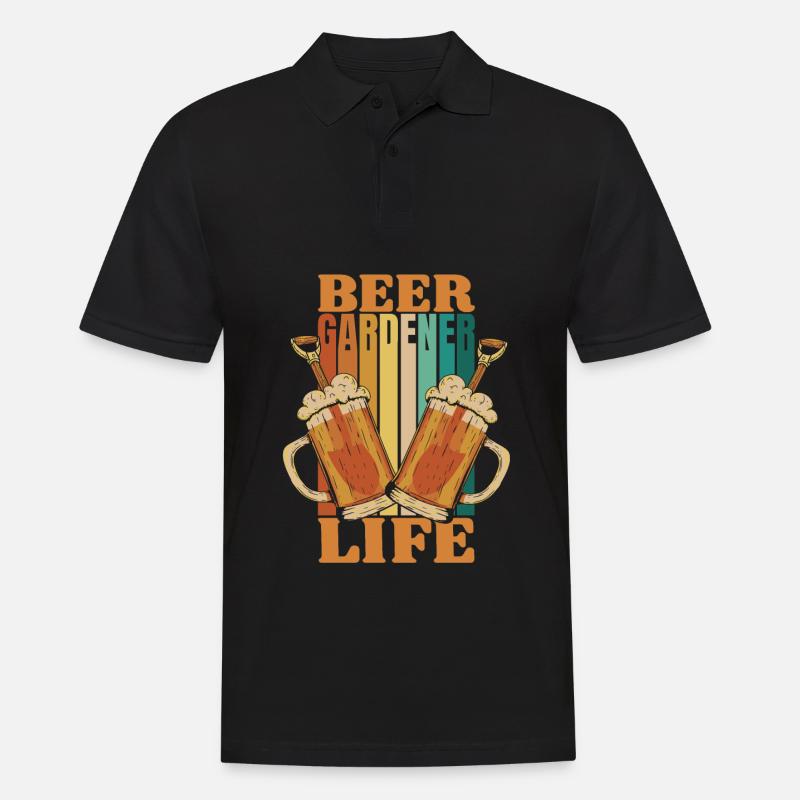 Hobbygärtner Garten Garten Bier - Männer Poloshirt - Schwarz