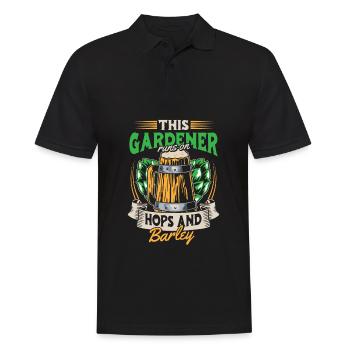 Hobby jardinier houblon de jardin bière de jardin - Polo Homme - noir - Devant - Kai (181cm)