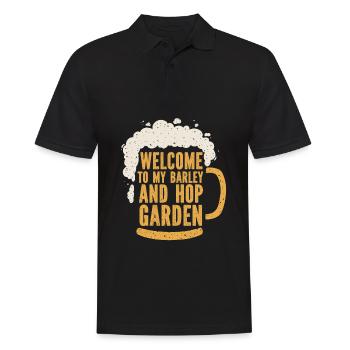 Hobby Gardener Garden Funny Garden Bière - Polo Homme - noir - Devant - Kai (181cm)