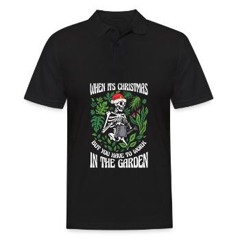 Hobby Gardener Garden Skeleton Garden Noël - Polo Homme - noir - Devant - Kai (181cm)
