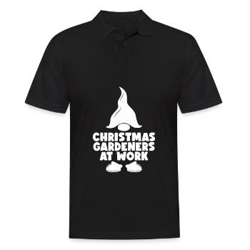 Hobbygärtner Garten Weihnachten Im Garten - Männer Poloshirt - Schwarz - Vorne - Kai (181cm)