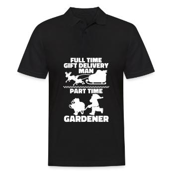 Hobbygärtner Garten Weihnachten Im Garten - Männer Poloshirt - Schwarz - Vorne - Kai (181cm)