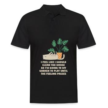 Hobbygärtner Garten Katze Gartenkatze - Männer Poloshirt - Schwarz - Vorne - Kai (181cm)