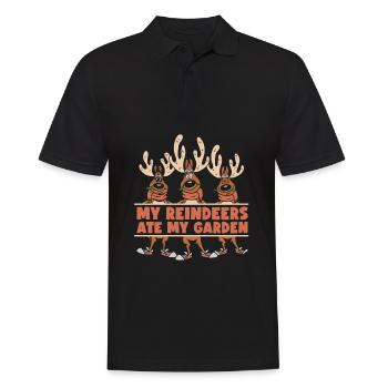 Hobby Gardener Garden Reindeer Garden Noël - Polo Homme - noir - Devant - Kai (181cm)