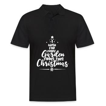 Hobbygärtner Garten Weihnachten Im Garten - Männer Poloshirt - Schwarz - Vorne - Kai (181cm)