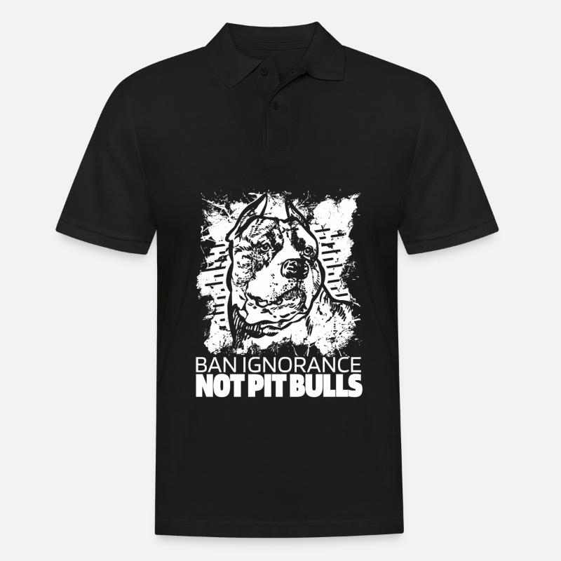 Pitbull Ignoranz Pitbull Verbot - Männer Poloshirt - Schwarz