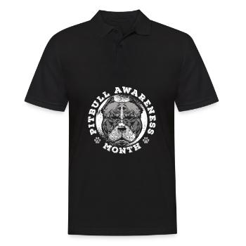 Pitbull Pitbull Ban Pitbull Awareness Month - Men's Polo Shirt - black - Front - Kai (181cm)