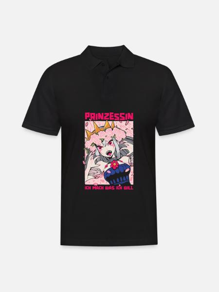 Prinzessin Lustig - Männer Poloshirt - Schwarz