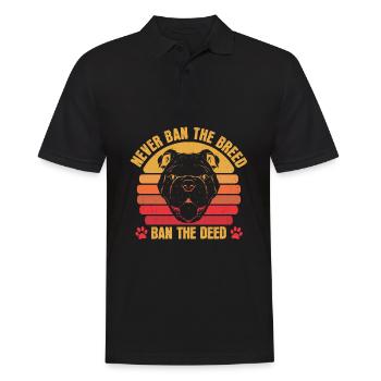 Pitbull Cool Pitbull Ban - Men's Polo Shirt - black - Front - Kai (181cm)