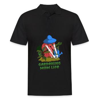 Jardinier amateur jardin maman - Polo Homme - noir - Devant - Kai (181cm)