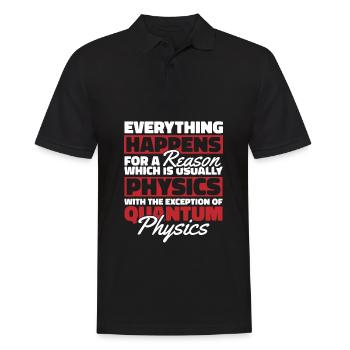 Physics Phyker Funny Quantum Physics - Men's Polo Shirt - black - Front - Kai (181cm)