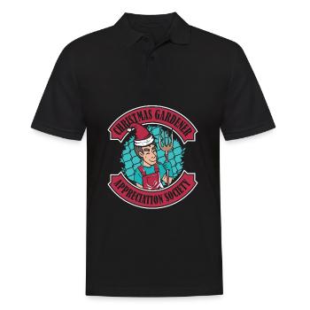 Hobbygärtner Garten Weihnachten Im Garten - Männer Poloshirt - Schwarz - Vorne - Kai (181cm)