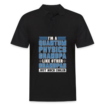 Physics Phyker Grandpa Quantum Physics - Men's Polo Shirt - black - Front - Kai (181cm)