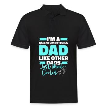 Physik Phyiker Papa Quantenphysik - Männer Poloshirt - Schwarz - Vorne - Kai (181cm)