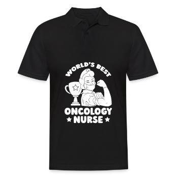 Krankenschwester Onkologische Krankenschwester - Männer Poloshirt - Schwarz - Vorne - Kai (181cm)