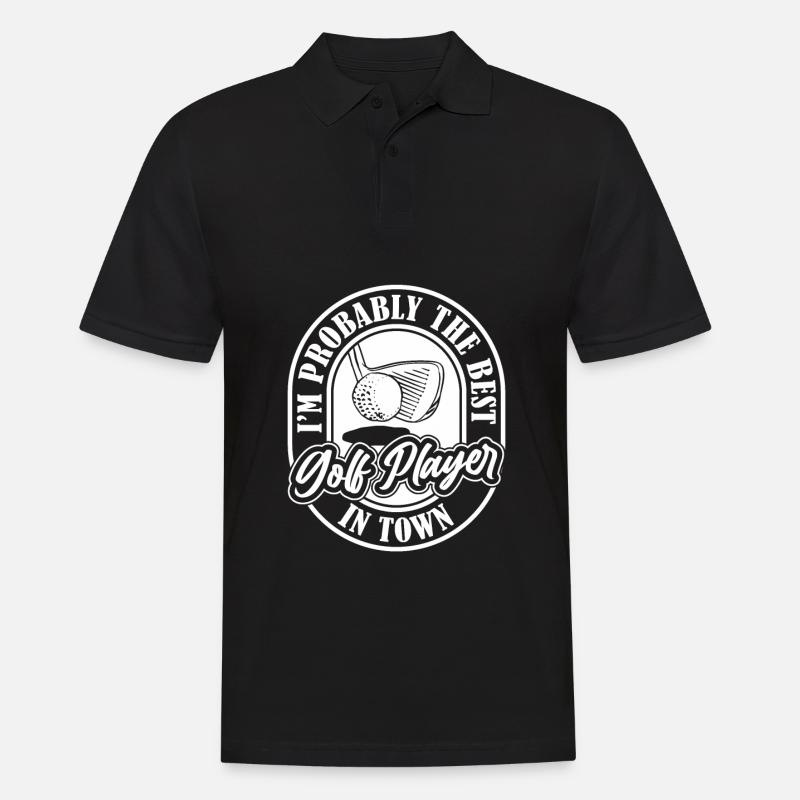 Golf Golfer Golfen - Männer Poloshirt - Schwarz