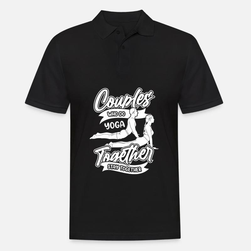 Yoga - Männer Poloshirt - Schwarz