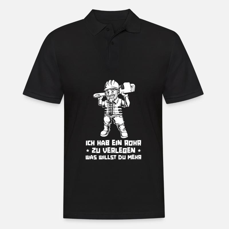 Rohrleitungsbauer - Männer Poloshirt - Schwarz