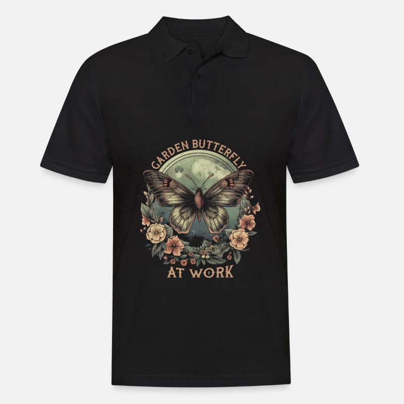 Hobbygärtner Garten Gartenschmetterlinge - Männer Poloshirt - Schwarz