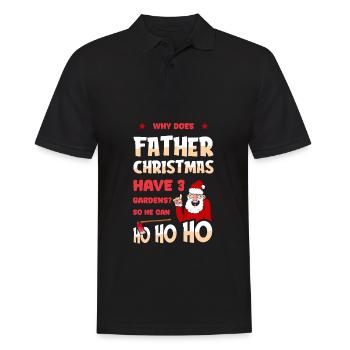 Hobbygärtner Garten Witzig Weihnachten Im Garten - Männer Poloshirt - Schwarz - Vorne - Kai (181cm)