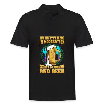 Hobby Gardener Garden Funny Garden Bière - Polo Homme - noir - Devant - Kai (181cm)