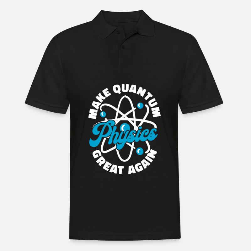 Physik Phyiker Cool Quantenphysik - Männer Poloshirt - Schwarz