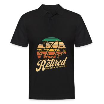 Physics Retired Physicist Quantum Physics - Men's Polo Shirt - black - Front - Kai (181cm)