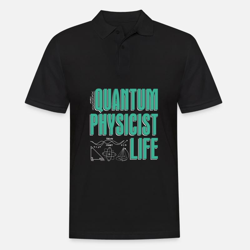 Physik Phyiker Berechnungen Quantenphysik - Männer Poloshirt - Schwarz