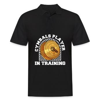 Fan train marching band cymbal - Men's Polo Shirt - black - Front - Kai (181cm)